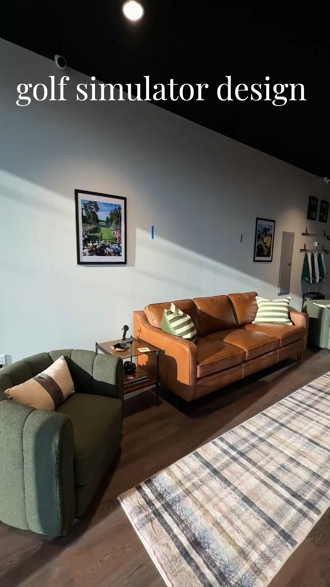 Things are coming along at this golf simulator!! So much fun putting this design together - inspo from retro golf and polo bar!

#LTKdayinmylife #LTKHome #LTKSaleAlert