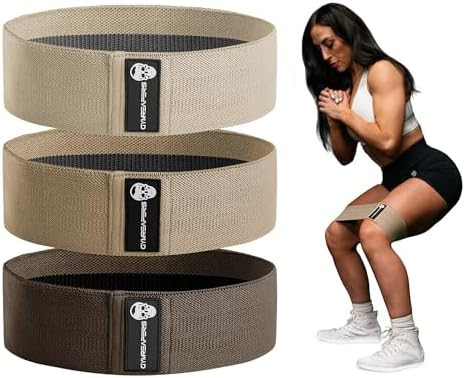 Hip Bands for Booty Workouts | Non Slip Fabric Band Set with 3 Levels - Resistance Bands for Legs... | Amazon (US)