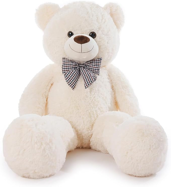 47 inch Giant Teddy Bear Stuffed Animal White Big Plush Teddy Bear Valentine's Gift for Girlfrien... | Amazon (US)