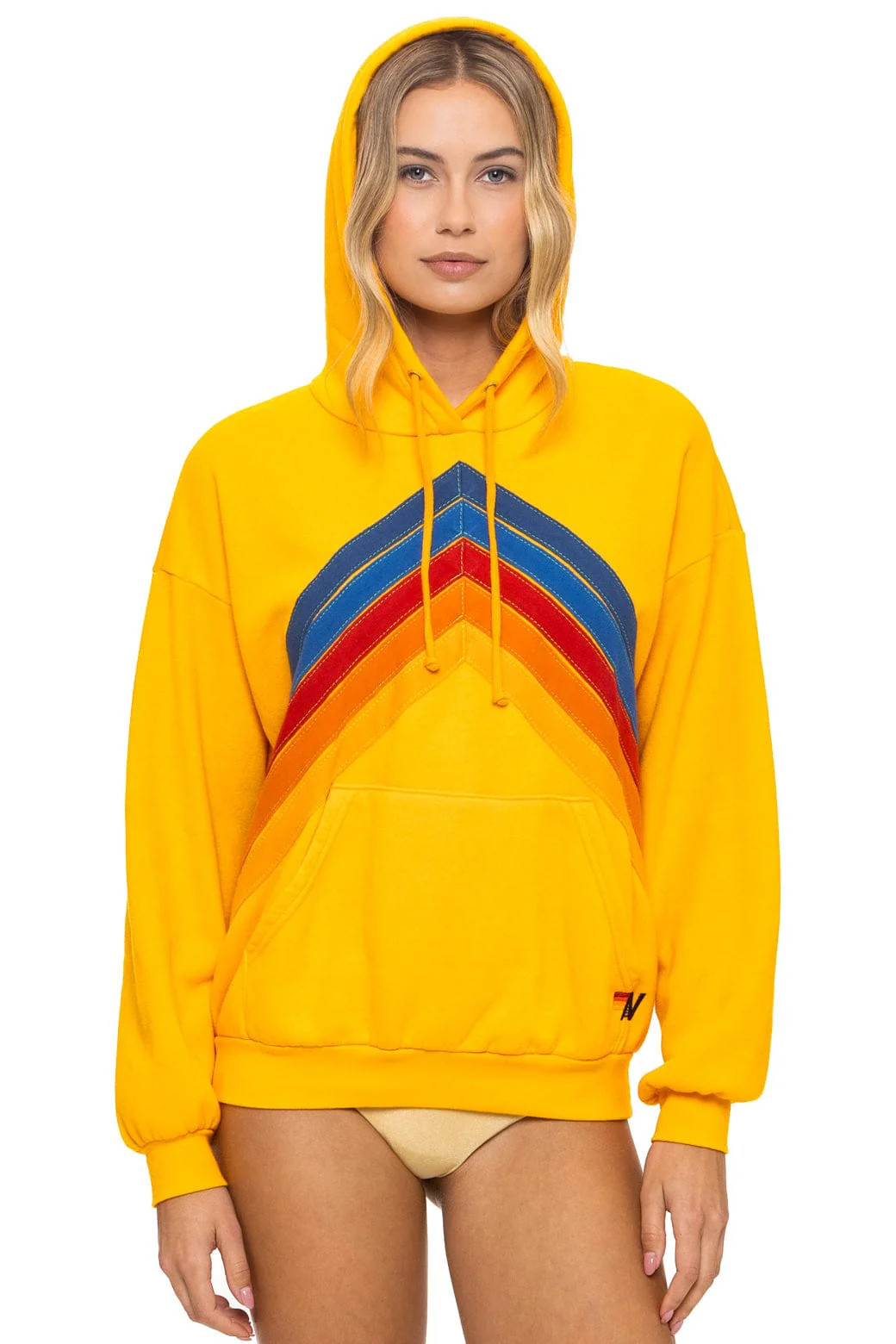 MOUNTAIN STITCH CHEVRON PULLOVER HOODIE RELAXED - GOLD | Aviator Nation