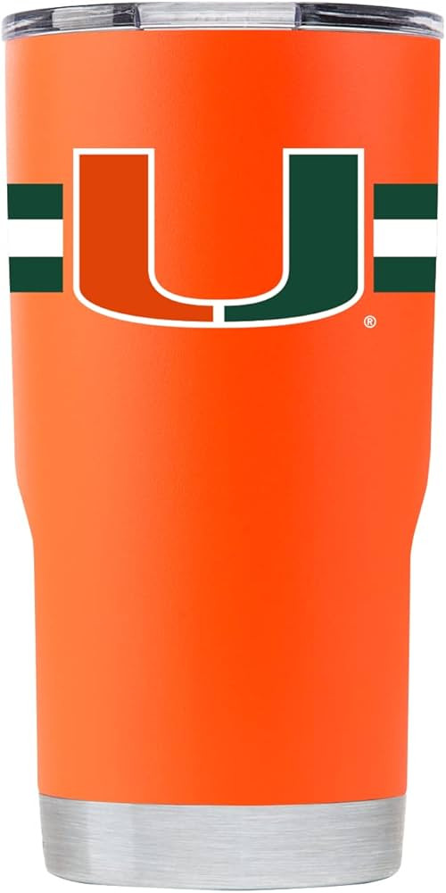 Gametime Sidekicks 20oz Miami Dark Orange Tumbler - Officially Licensed, 18/8 Stainless Steel, Do... | Amazon (US)