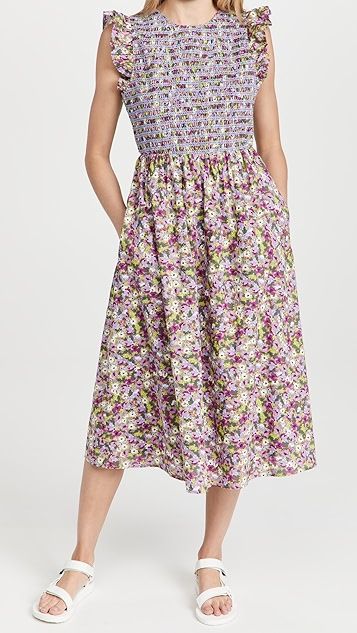 Floral Smocked Midi Dress | Shopbop
