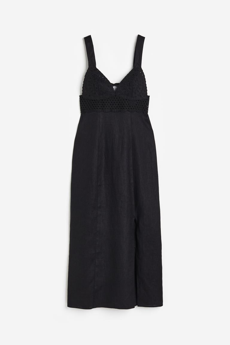 Linen dress with broderie anglaise | H&M (UK, MY, IN, SG, PH, TW, HK)