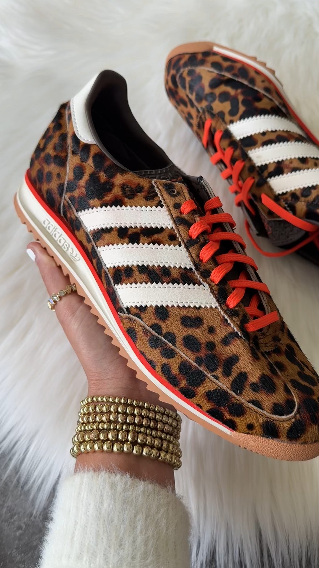 Adidas leopard print sneakers 20% off