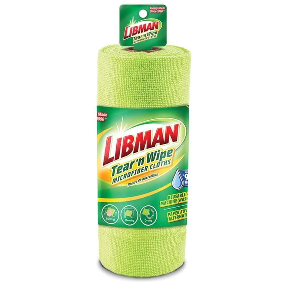 Libman Tear N Wipe Cloths, 15 Cloth Roll | Amazon (US)