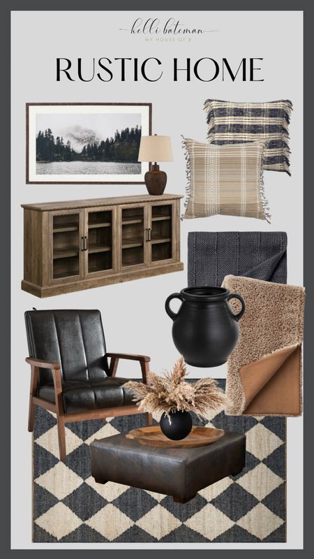 Wood accents, leather pieces, textured throws & pillows mixed with deep tones can add a rustic flare to any space. 


#LTKhome #LTKunder100 #LTKunder50