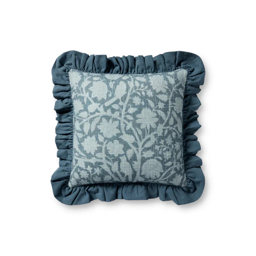 18" Kathleen Down Pillow Blue | Eco Chic Home