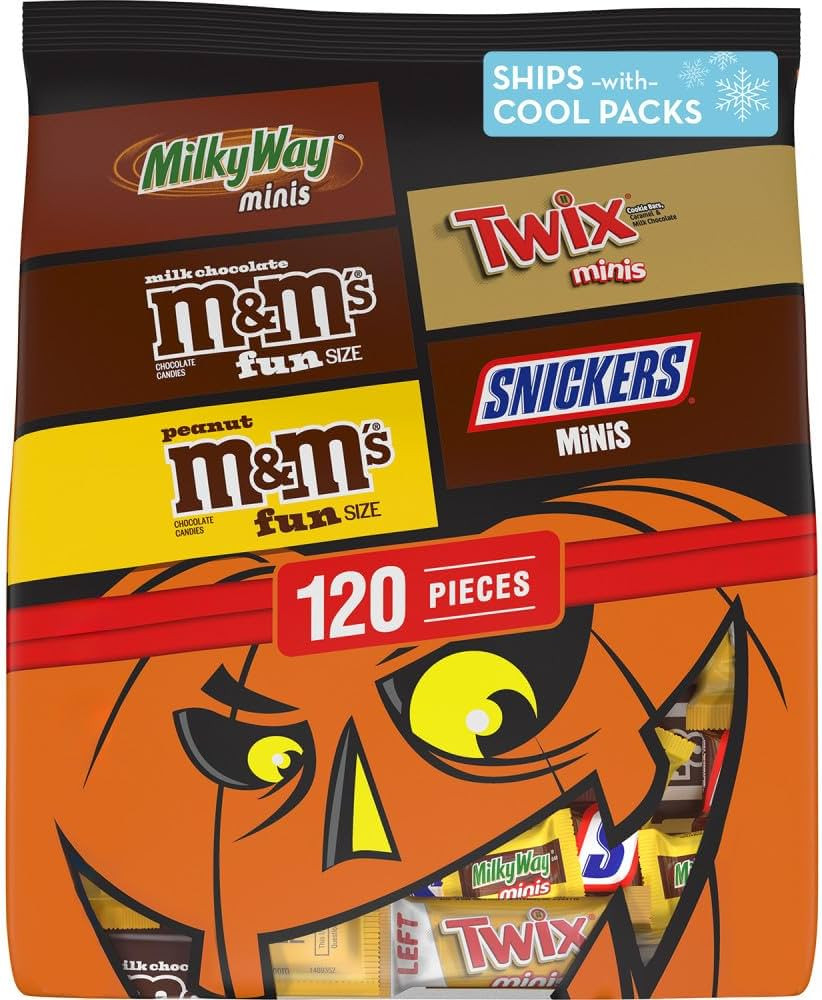 M&M'S Milk Chocolate, M&M'S Peanut, SNICKERS, TWIX & MILKY WAY Milk Chocolate Fun Size and Minis ... | Amazon (US)