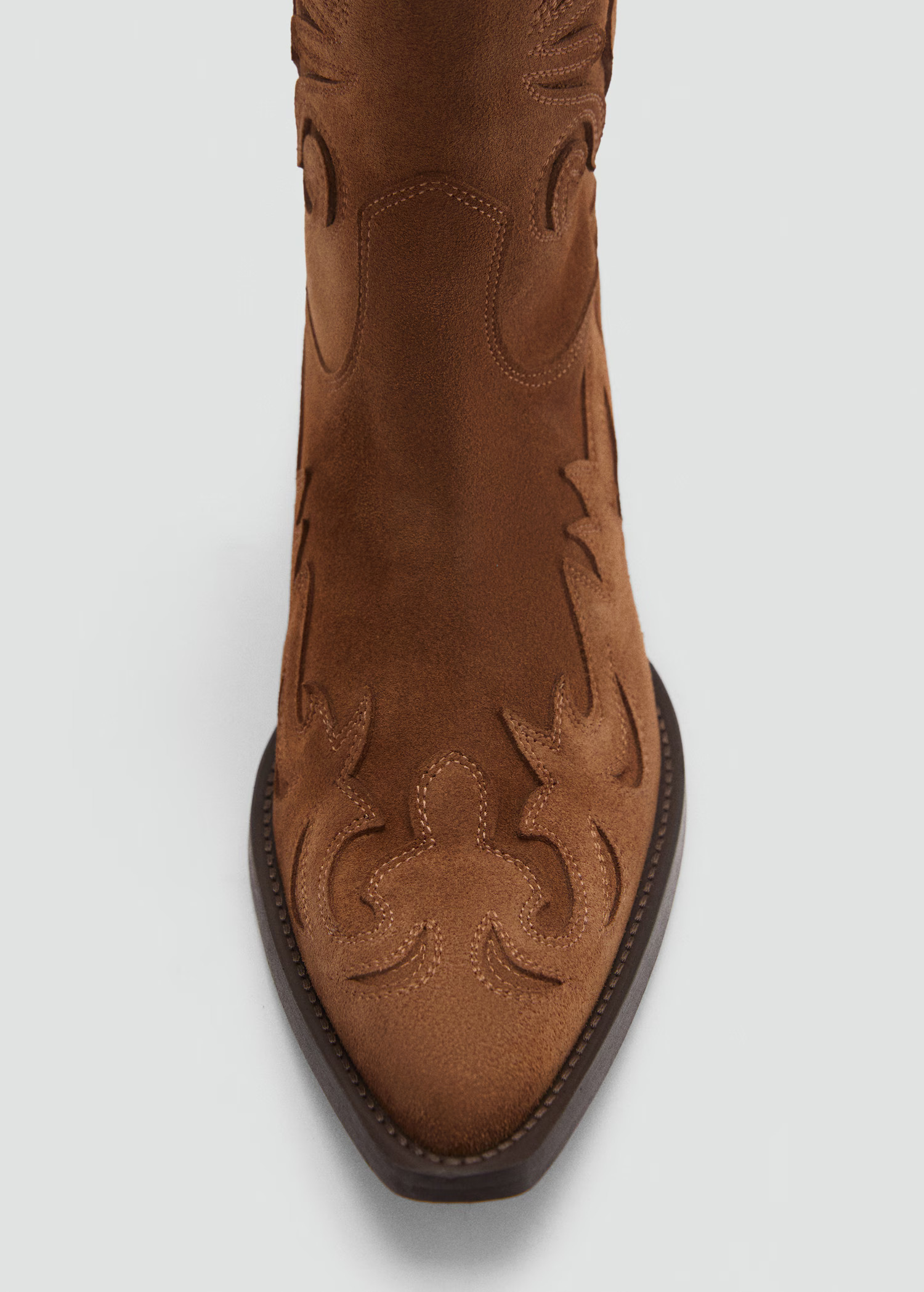 Cowboy leather boots | MANGO (UK)