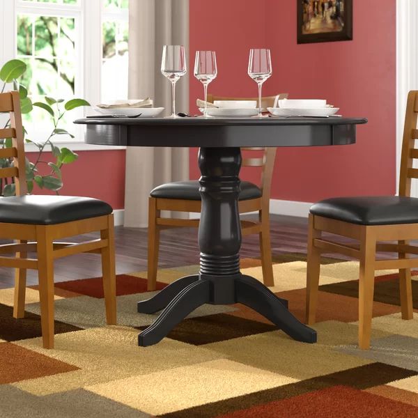 Ailet 42'' Solid Wood Pedestal Dining Table | Wayfair North America