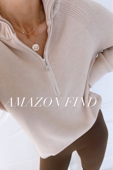 Love this Amazon half zip. Soft, light knot material. Will be perfect for the transition from winter to spring. Cella Jane. #amazonfind #springstyle

#LTKFind #LTKstyletip