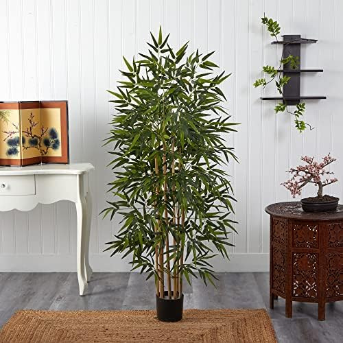 Nearly Natural 5253 Bamboo Silk Tree, 64-Inch, Green | Amazon (US)
