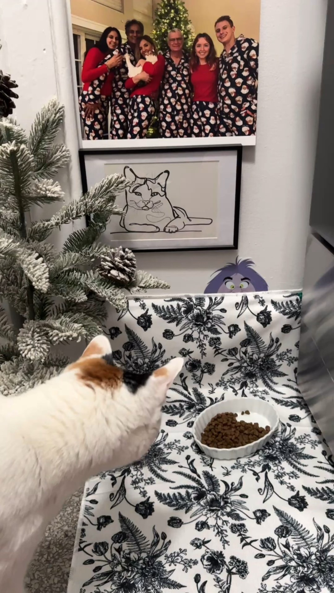 Madam Mim’s Nosh Nook. For those who are curious about her name, the sticker represents her namesake! Comment if you know the movie 😉
The portrait is by char and whiskers (you can find them on insta!)…a big supporter of Philly Paws where Madam Mim (temporarily) resided until fate brought us together 🤎🤍🖤🐈

Many thanks to my husband who doesn’t bat an eye over my spoiling of a nine pound creature even though I’m sure he must be silently questioning my sanity 🤪

#LTKHome #LTKHoliday