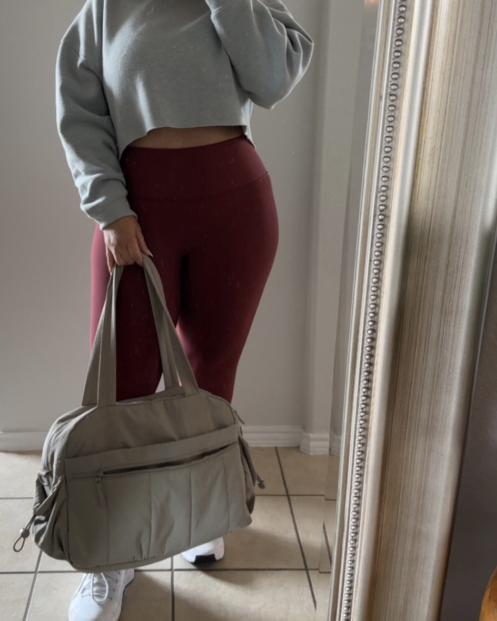 Athleta interval workout set, wearing L in both.