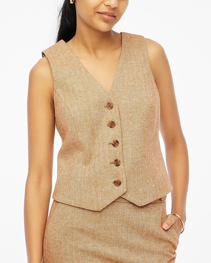 Herringbone button-front vest | J.Crew Factory