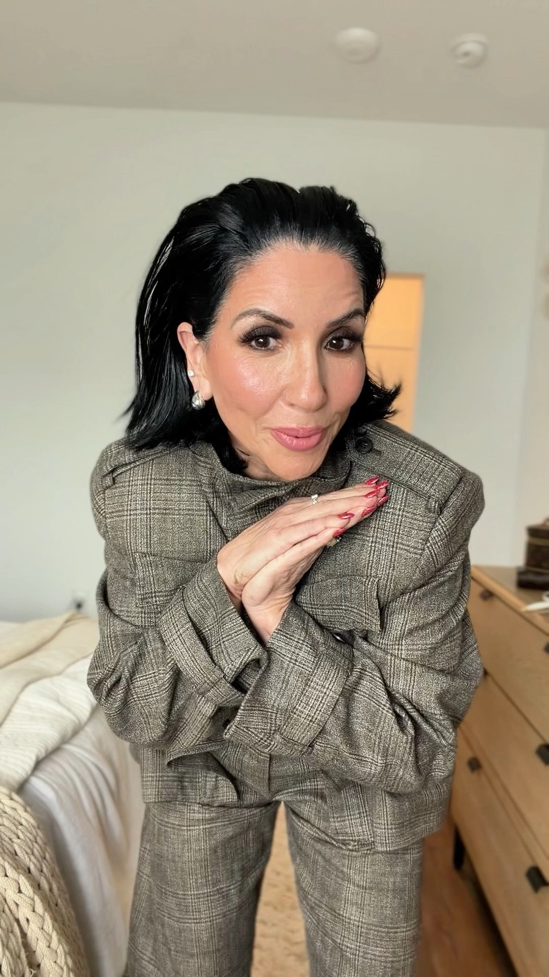 Work OOTD + Beauty Products 
2 piece plaid set 
Victoria Beckham Foundation -shade 6
Pat Macgrath Lipstick shade divine rose
Kyle Cosmetics Lip Liner -Candy

#LTKOver40 #LTKWorkwear #LTKBeauty