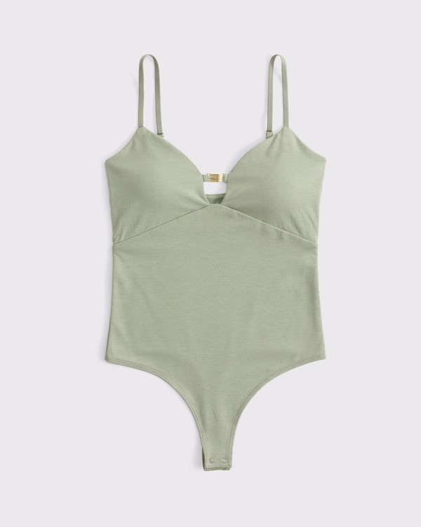 Women's Bra-Free Hardware Cutout Bodysuit | Women's Tops | Abercrombie.com | Abercrombie & Fitch (US)
