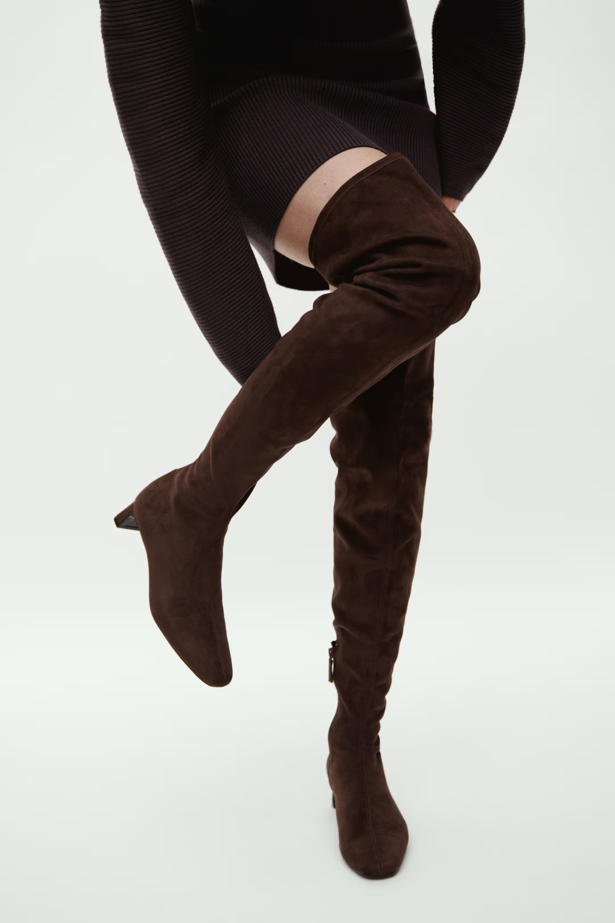 Over-the-Knee Boots - Dark brown - Ladies | H&M US | H&M (US + CA)