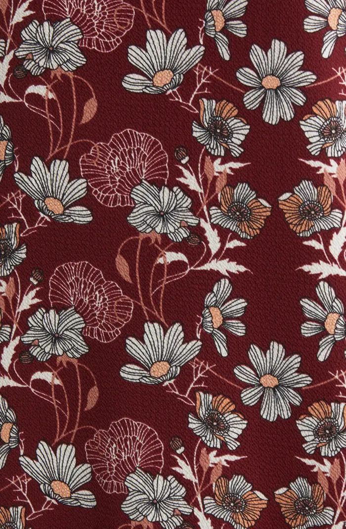 Floral Print Long Sleeve Drop Waist Minidress | Nordstrom
