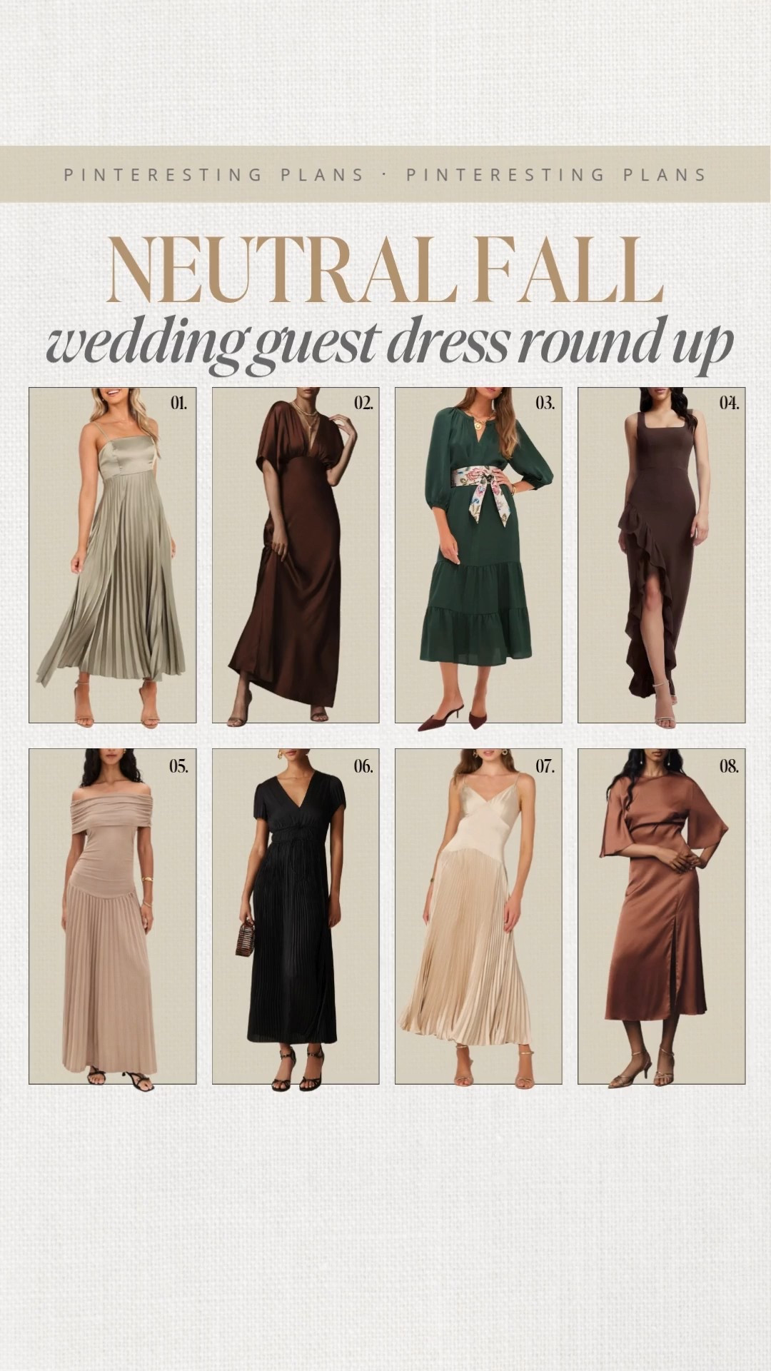 Neutral fall wedding guest dress roundup 🙌🏻🙌🏻

#LTKStyleTip #LTKWedding #LTKSeasonal