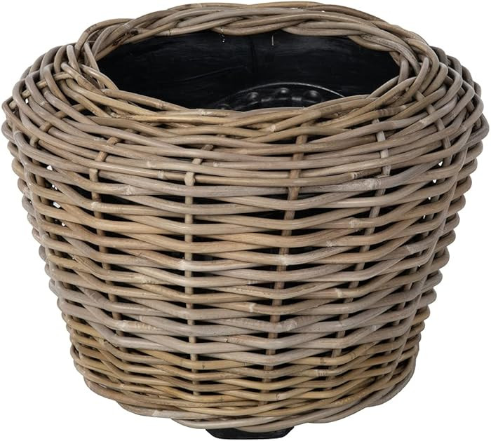 Rattan Kobo Indoor Outdoor Planter Basket with Plastic Pot Medium 35 Gallon Soil Capacity | Amazon (US)