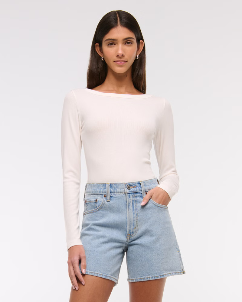 Women's High Rise Dad Short | Women's Bottoms | Abercrombie.com | Abercrombie & Fitch (US)