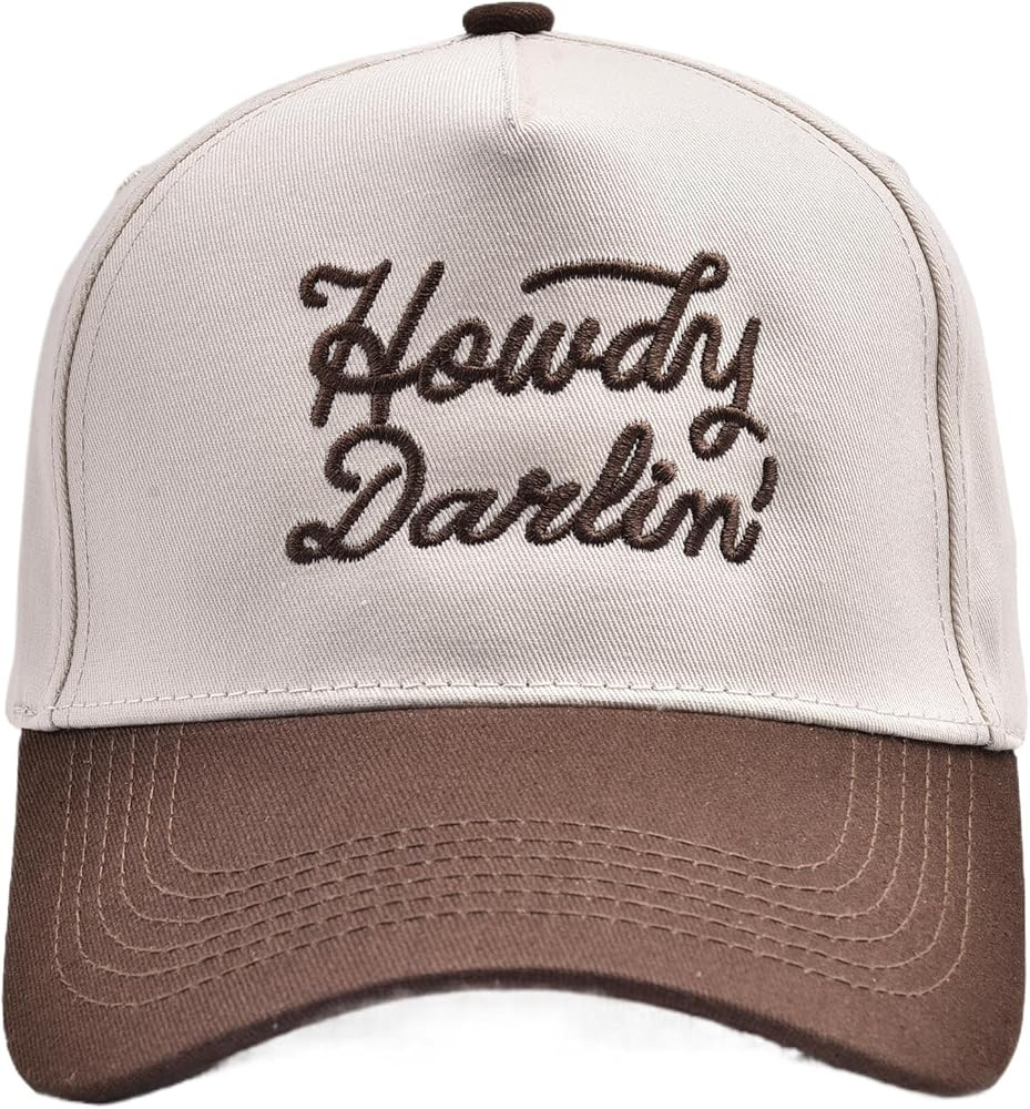 Howdy Darlin' Vintage Hat Two-Tone Funny Trucker Hat Trendy Embroidered Baseball Cap for Women Me... | Amazon (US)