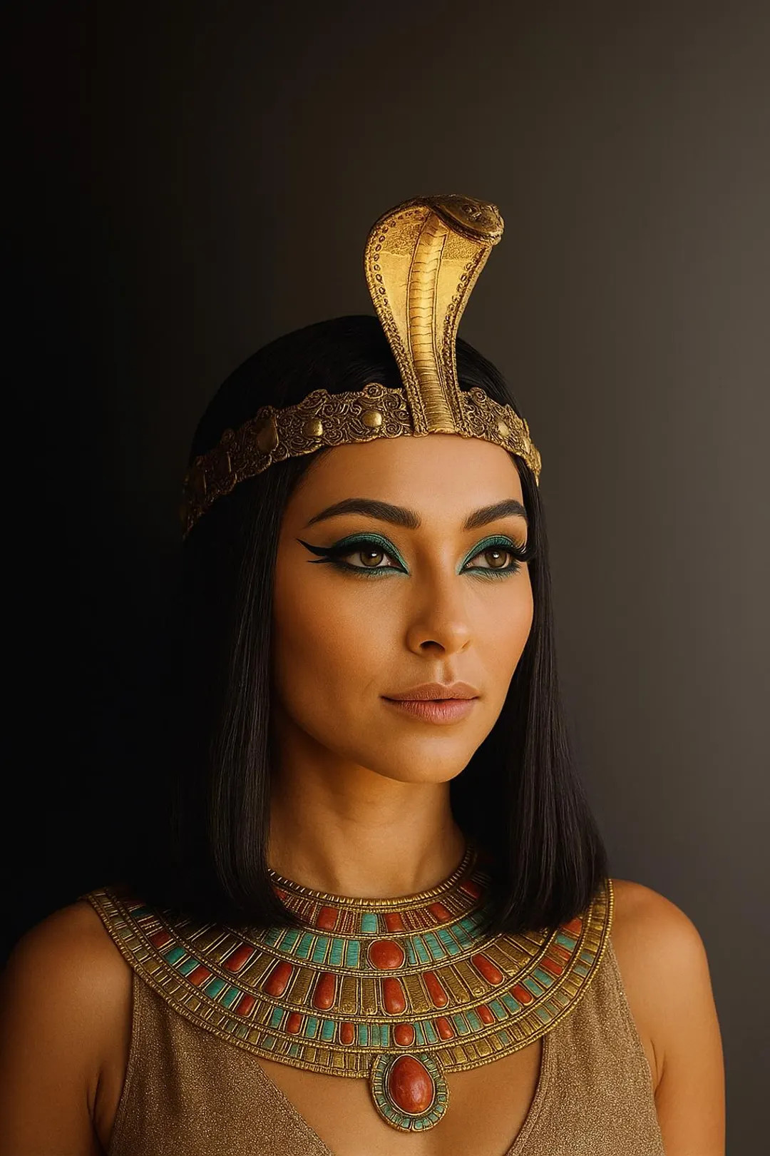 Cleopatra Gold Snake Crown, Egyptian Serpent Headdress, Wadjet Uraeus Headpiece, Halloween Costum... | Etsy (US)