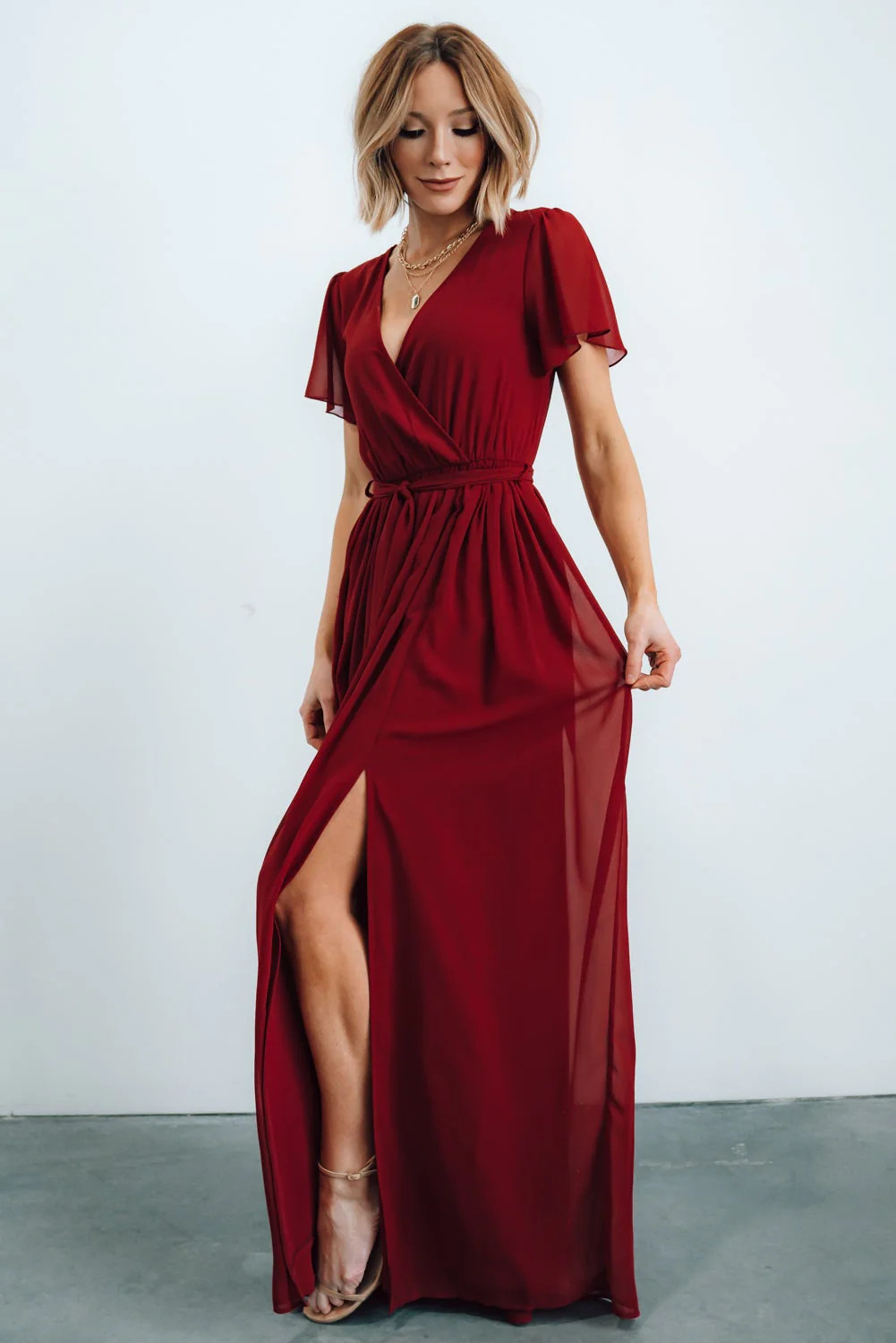 Kristina Maxi Dress | Burgundy | Baltic Born