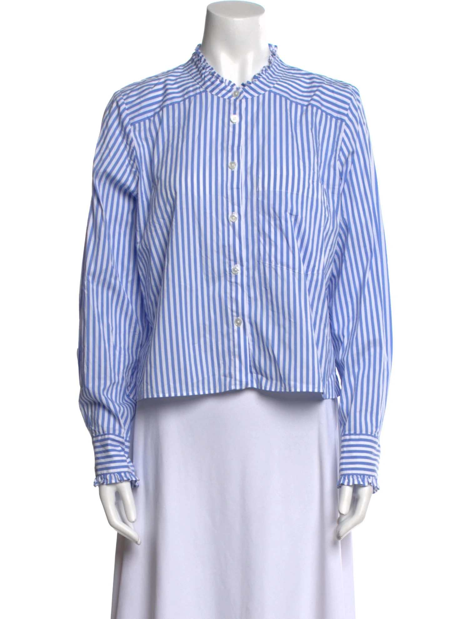 Striped Long Sleeve Button-Up Top | The RealReal