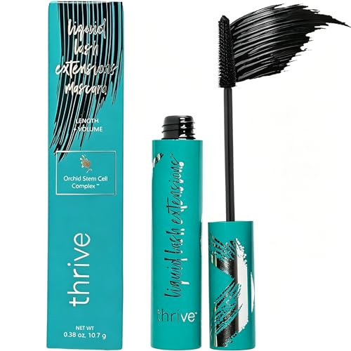 Thrive Mascara Extensions, Tubing Mascara Cosmetics, Waterproof Smudge-Proof Natural No Clumping Thick and Slender Lasting All Day (Rich Black 10.7g/0.38 oz) | Amazon (US)