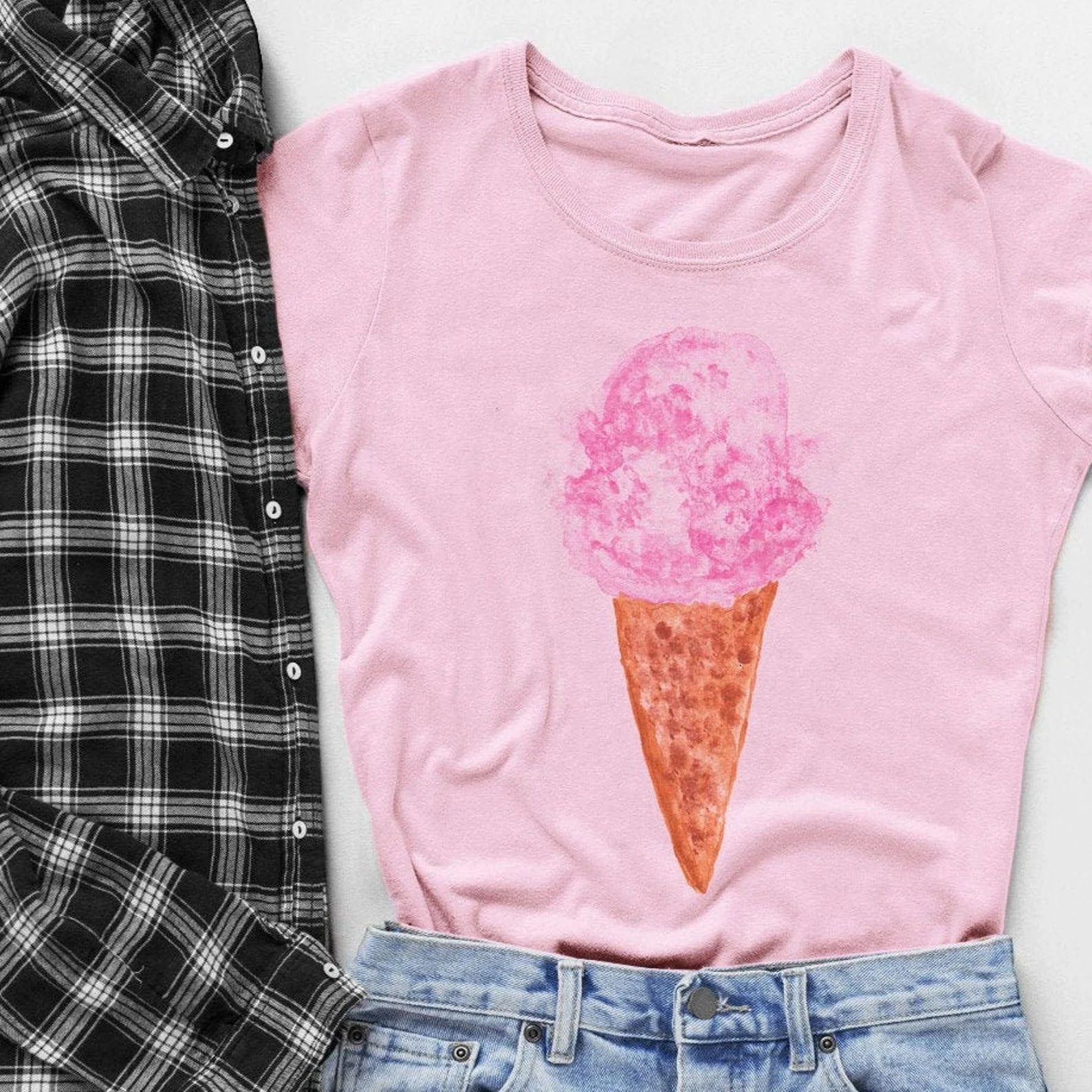 Ice Cream Cones Full Print Shirt Ice Cream Shirt Cute - Etsy | Etsy (US)