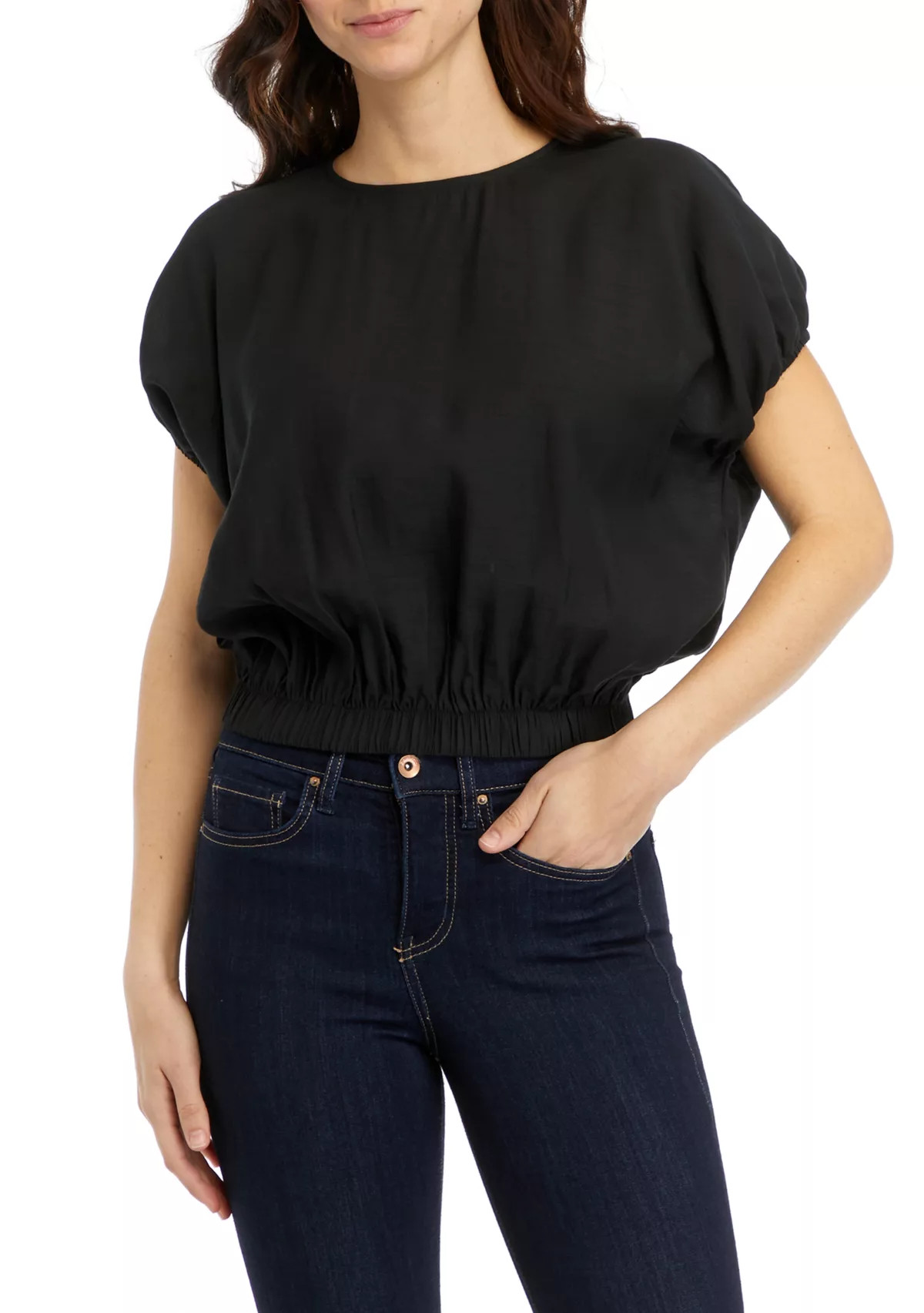 Women's Puff Sleeve Elastic Hem Top | Belk