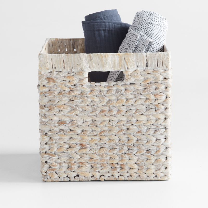 Homespun Washed Wicker Shelf Bin by Leanne Ford + Reviews | Crate & Kids | Crate & Barrel