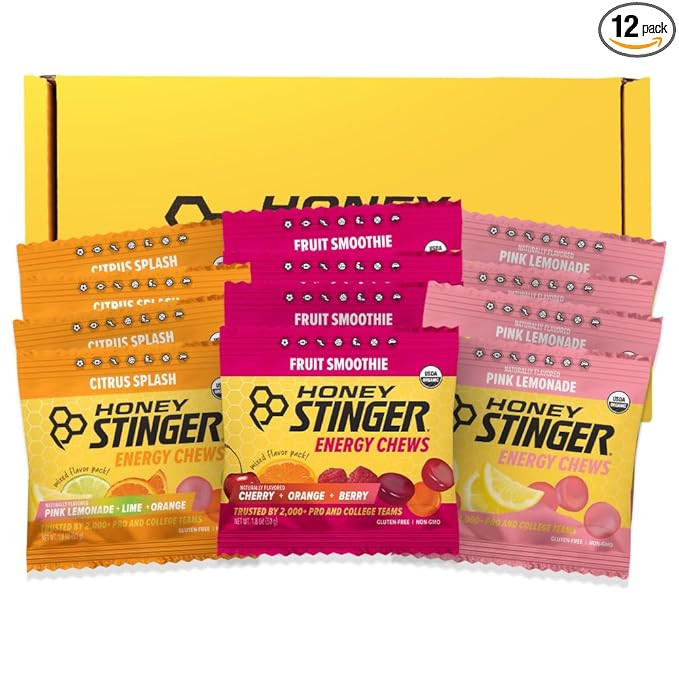 Honey Stinger Organic Energy Chew Variety Pack | 4 Pack Each of Fruit Smoothie, Citrus Splash and... | Amazon (US)