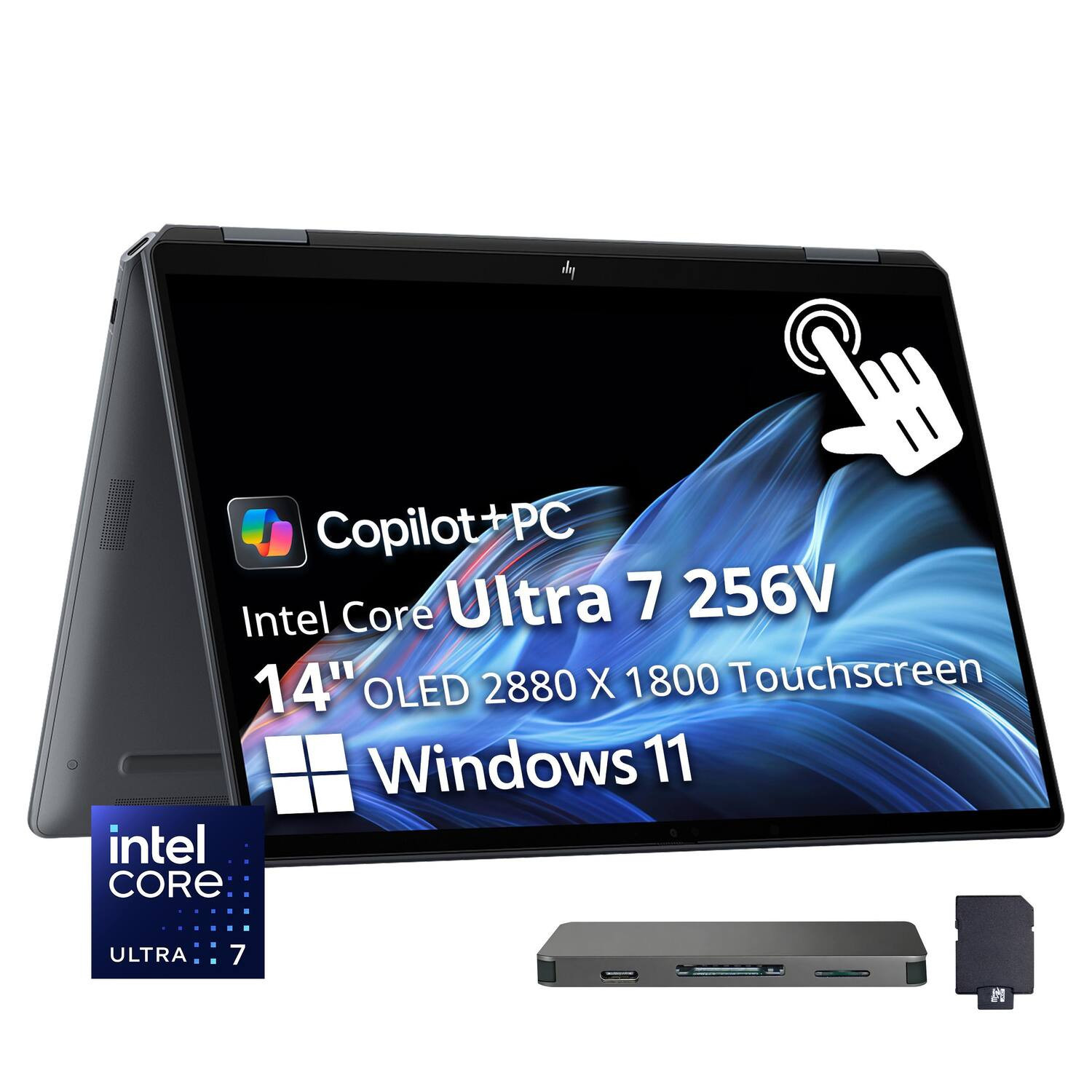 HP - Upgraded - OmniBook Ultra Flip - Copilot+ PC - 14" 3K OLED Touch-Screen Laptop - Intel Core Ultra 7 256V - 16GB Memory - 2TB SSD - Eclipse Gray | Best Buy U.S.