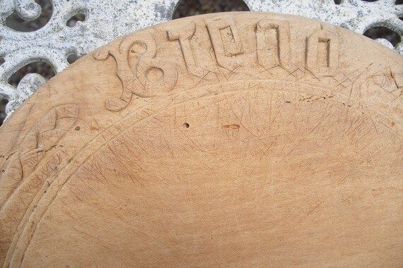 Antique wooden bread board with carved 'Bread' | Etsy (US)