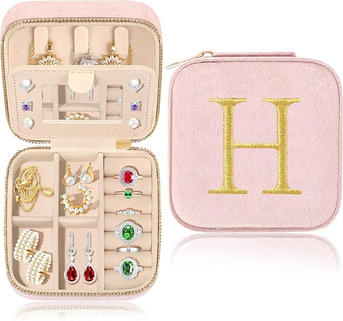 Personalized Jewelry Case - Travel Essentials for Women & Teen Girls - Green Jewelry Box - Gradua... | Amazon (US)