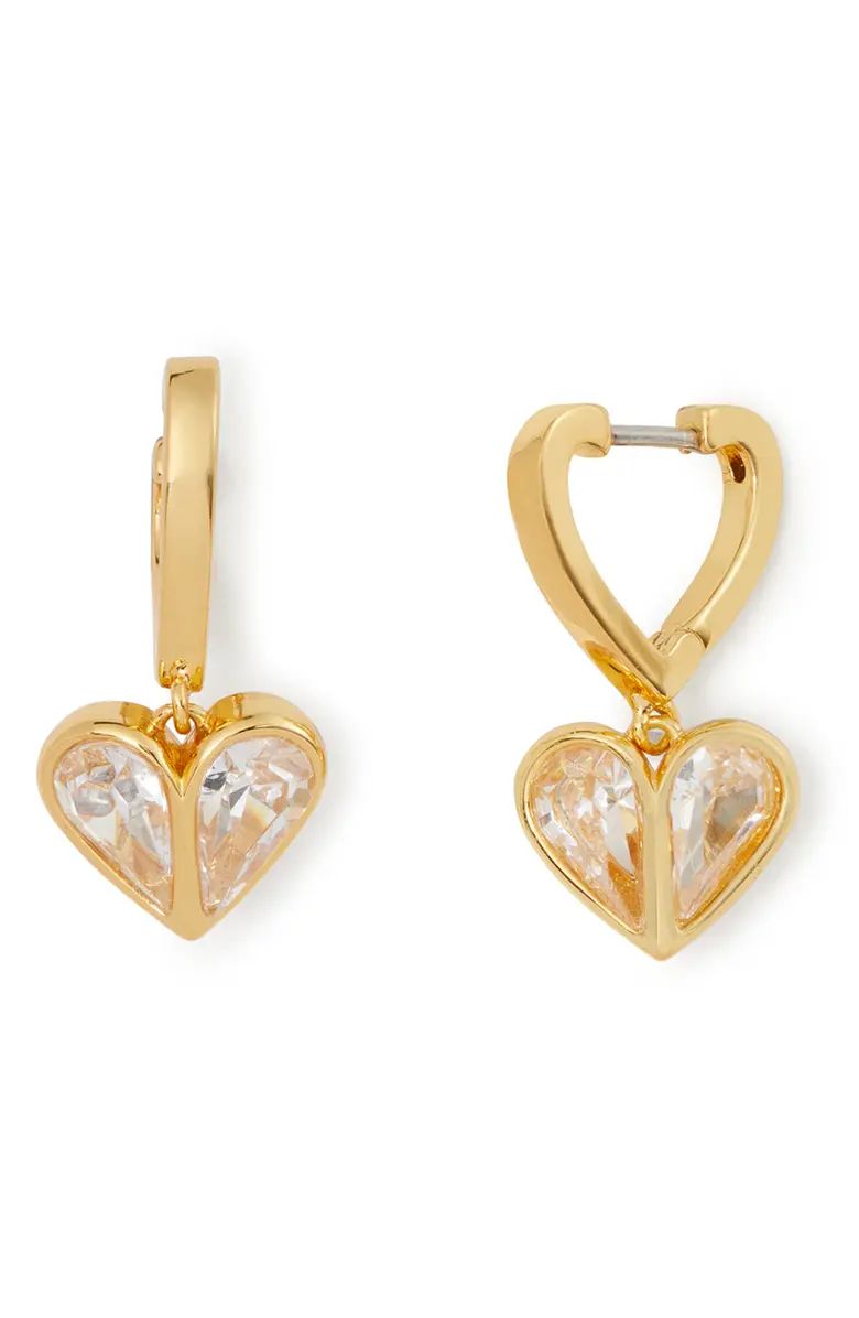 stone heart huggie earrings | Nordstrom