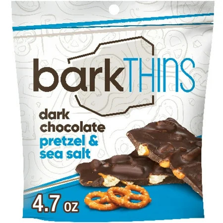 Barkthins Dark Chocolate, Pretzel and Sea Salt Snacking Chocolate, Bag 4.7 oz | Walmart (US)