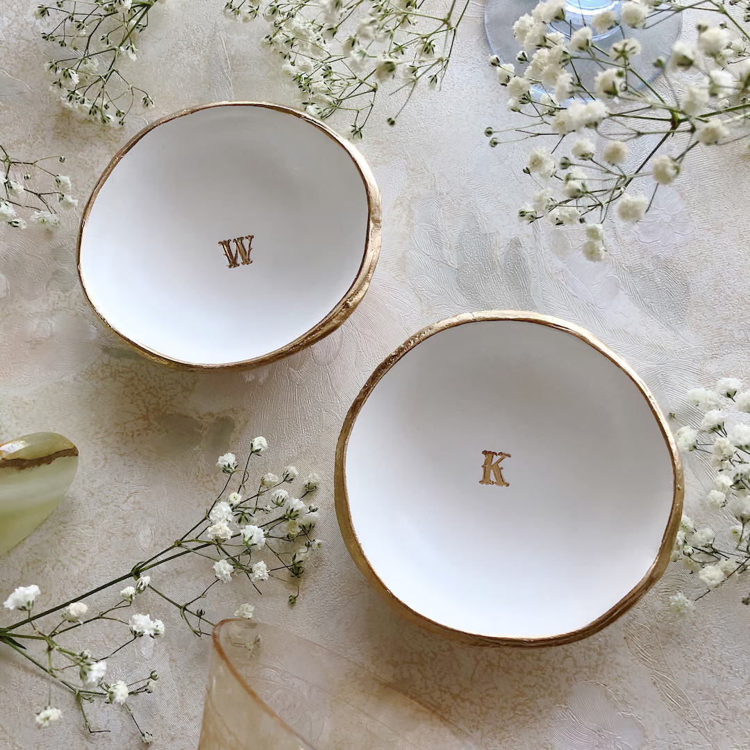 Custom Ring Dish, Monogram Jewelry Dish, Monogram Ring Dish, Wedding Ring Holder, Personalized Ri... | Etsy (US)