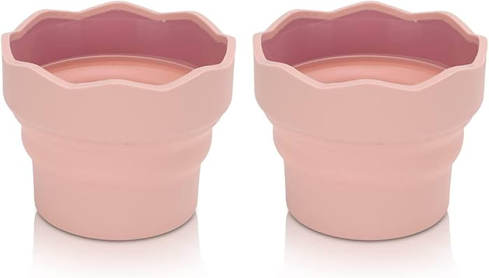 2Pcs Collapsible Paint Brush Washer, Brush Holder Cleaner Painting Water Cup Portable Silicone Wa... | Amazon (US)