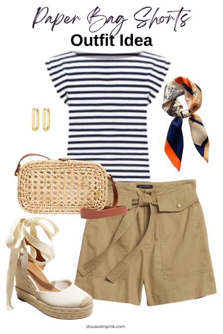 Cute summer outfit with paper bag shorts. #styleinspo #shorts #frenchgirlstyle

#LTKSeasonal #LTKFindsUnder100 #LTKOver40
