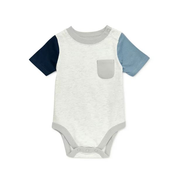 Garanimals Baby Boy Short Sleeve Solid Bodysuit, Sizes 0-24 Months | Walmart (US)