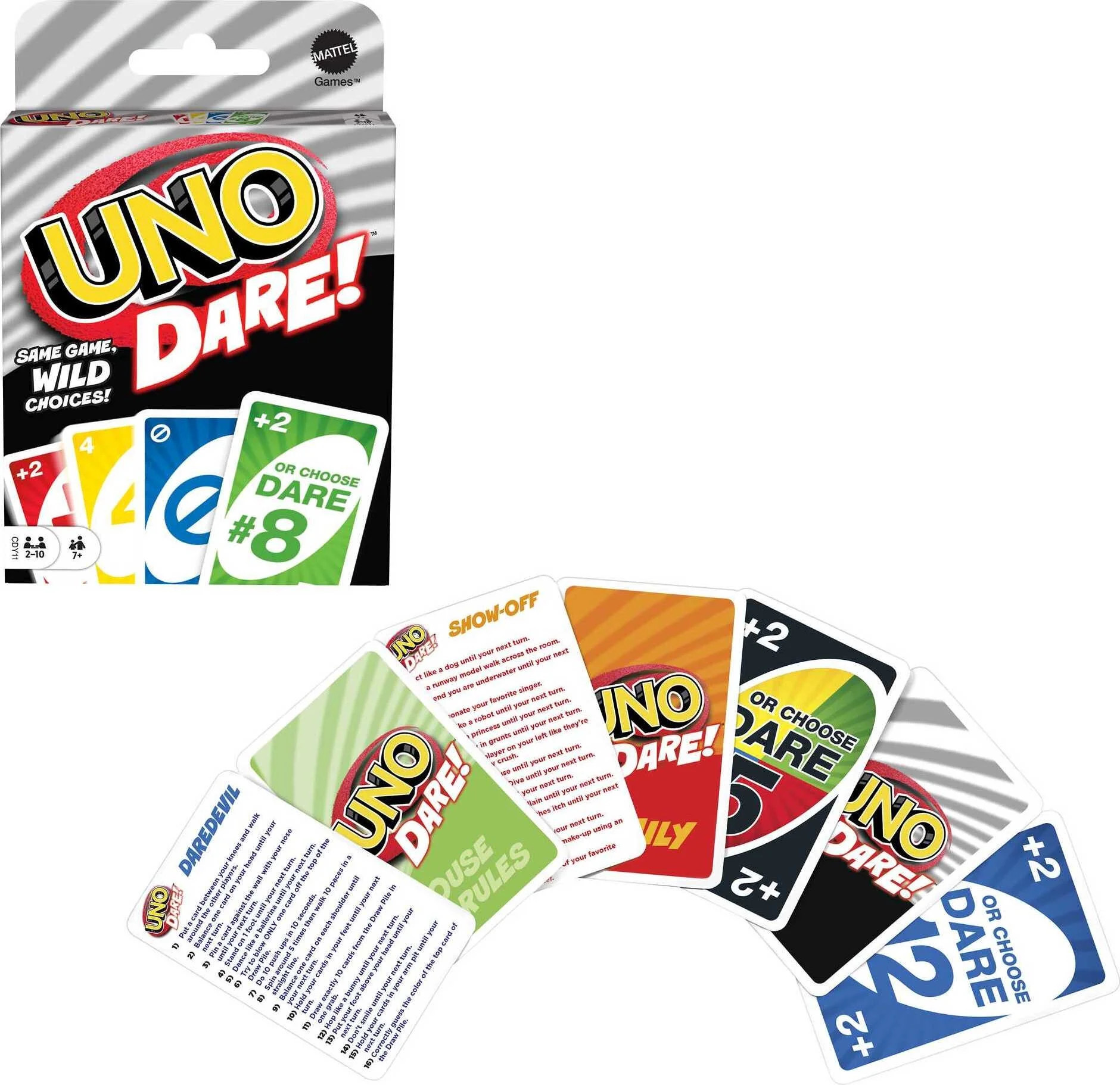 UNO Dare Wild Choices Card Game for 2-10 Players Ages 7Y+ | Walmart (US)