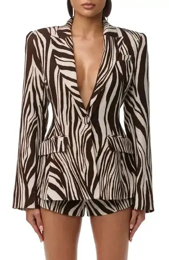 Naked Wardrobe Animal Print Ponte Blazer (Women) | Nordstrom | Nordstrom