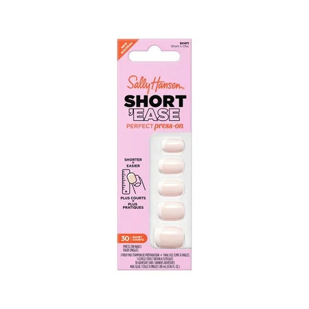 Sally Hansen Perfect Press-On Nails Short Ease Short N Chic Non-Damaging Easy to Apply | Walmart (US)