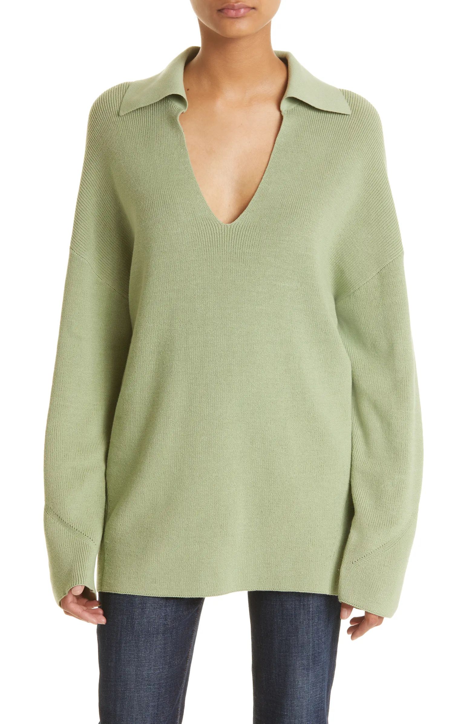 rag & bone Amy Ribbed Cotton Blend Tunic Sweater | Nordstrom | Nordstrom