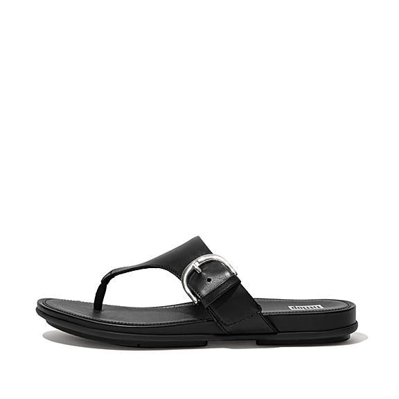 Buckle Leather Toe-Post Sandals | FitFlop (US)