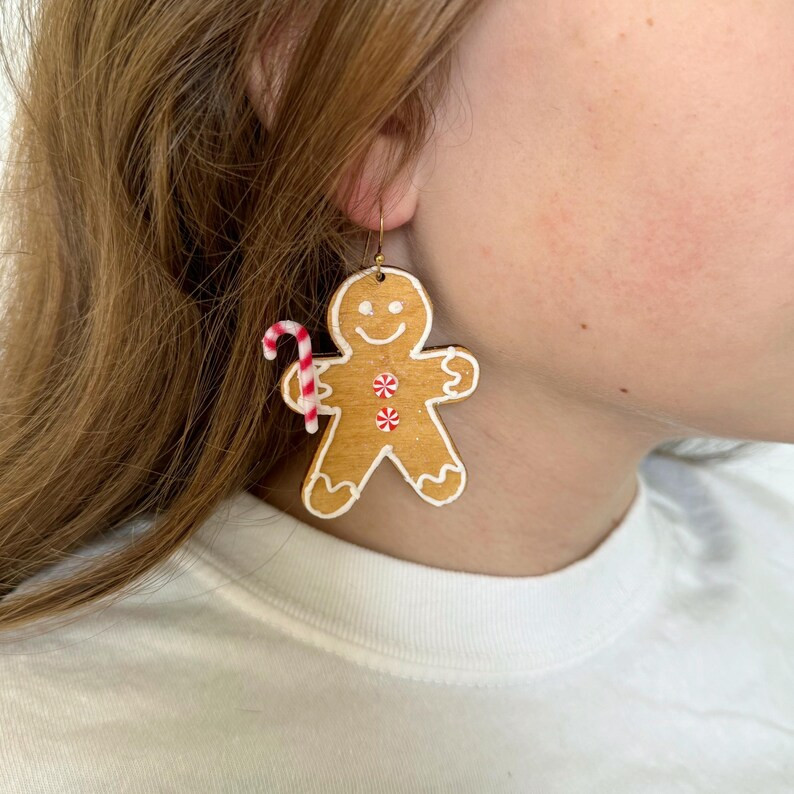 Gingerbread Men Earrings - Etsy | Etsy (US)
